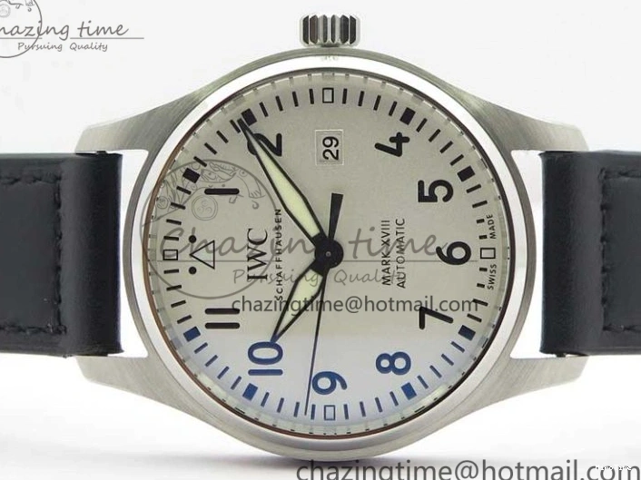MIROTIME 0226 MARK XVIII IW327002 SS FKF 1:1 Best Edition White Dial On Black Leather Strap Affordable 7121